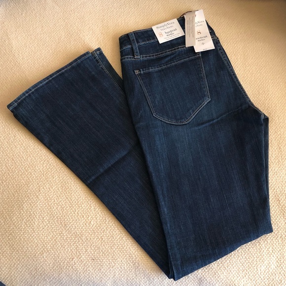 SimplyVera Vera Wang Jeans: Bootcut, MidRise, Sz 8 - Picture 3 of 8